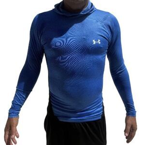 Under Armour Mens ColdGear Striped Compression Hoodie